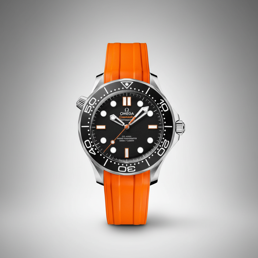 OMEGA Seamaster Diver 300M 42mm Orange Rubber Black Dial