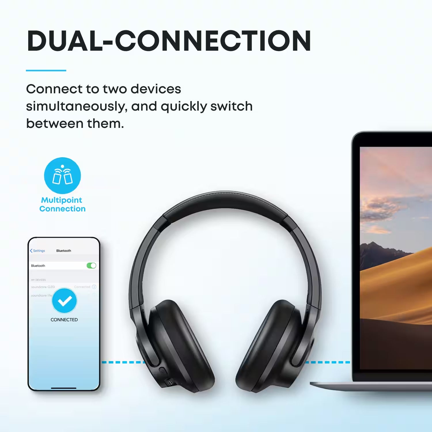 Experience Pure Sound with Active Noise Cancelling & 40-Hour Playtime